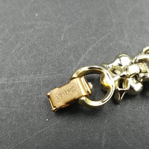 Vintage Lisner Purple and AB Rhinestone Bracelet - Picture 6 of 6